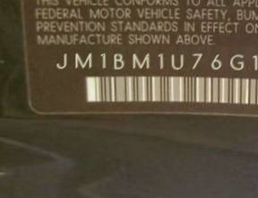 VIN prefix JM1BM1U76G13