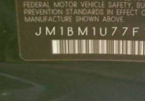VIN prefix JM1BM1U77F12