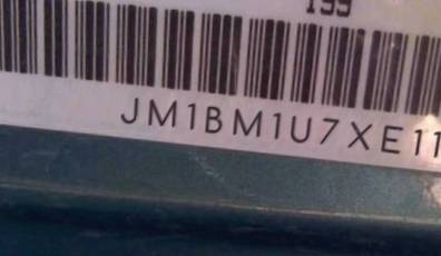 VIN prefix JM1BM1U7XE11