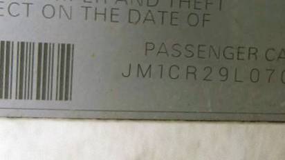 VIN prefix JM1CR29L0701