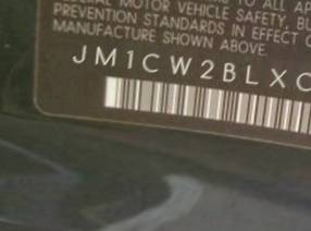 VIN prefix JM1CW2BLXC01