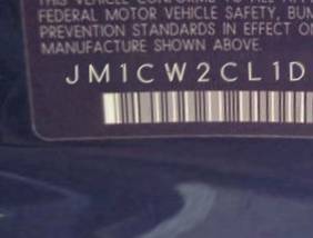 VIN prefix JM1CW2CL1D01