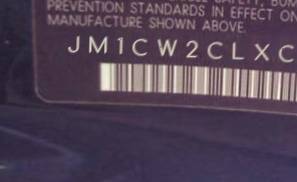 VIN prefix JM1CW2CLXC01