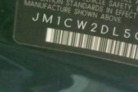 VIN prefix JM1CW2DL5C01