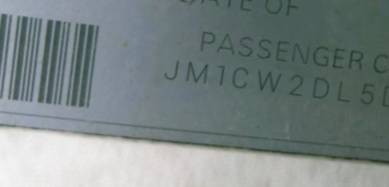VIN prefix JM1CW2DL5D01