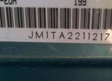 VIN prefix JM1TA2211217