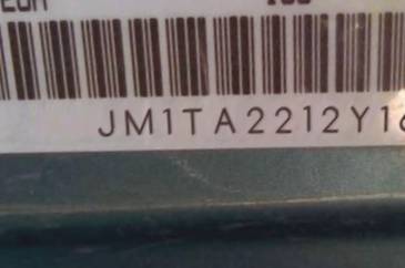 VIN prefix JM1TA2212Y16