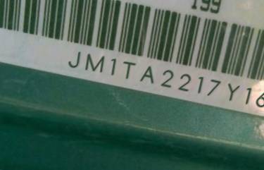 VIN prefix JM1TA2217Y16