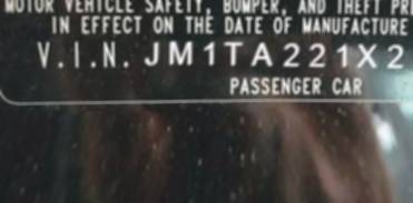 VIN prefix JM1TA221X217