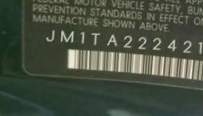 VIN prefix JM1TA2224217