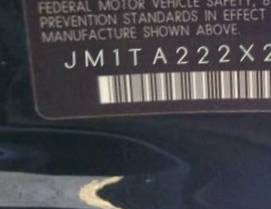 VIN prefix JM1TA222X217