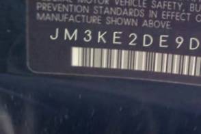 VIN prefix JM3KE2DE9D01