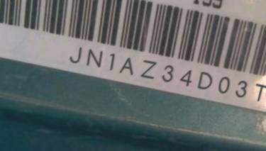 VIN prefix JN1AZ34D03T1