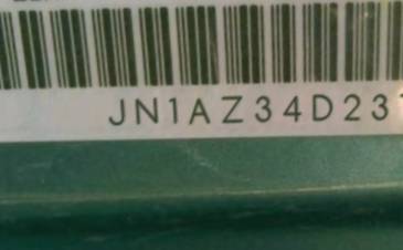 VIN prefix JN1AZ34D23T1