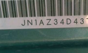 VIN prefix JN1AZ34D43T1