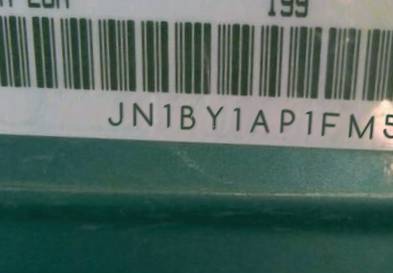 VIN prefix JN1BY1AP1FM5