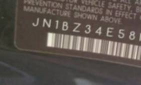 VIN prefix JN1BZ34E58M7
