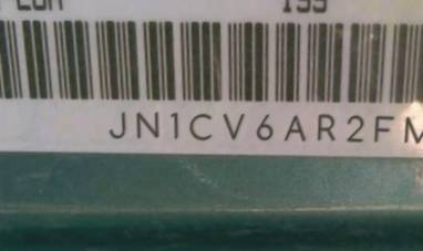 VIN prefix JN1CV6AR2FM6