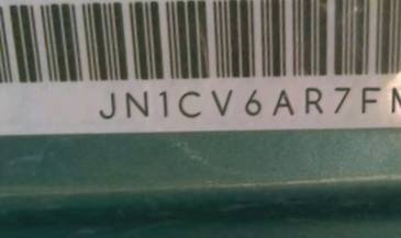 VIN prefix JN1CV6AR7FM5