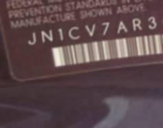 VIN prefix JN1CV7AR3GM2