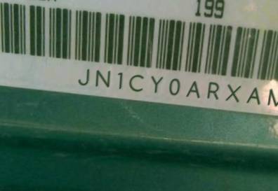 VIN prefix JN1CY0ARXAM9