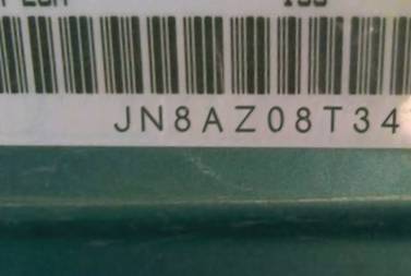 VIN prefix JN8AZ08T34W2