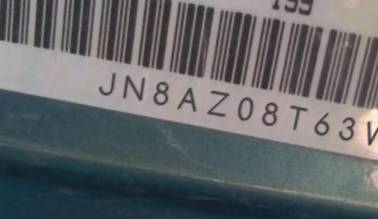 VIN prefix JN8AZ08T63W1