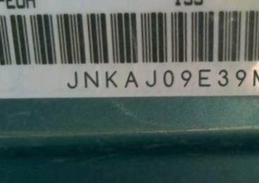 VIN prefix JNKAJ09E39M9