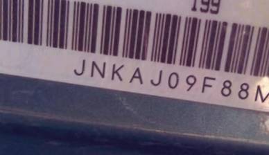 VIN prefix JNKAJ09F88M3
