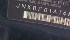 VIN prefix JNKBF01A14M5