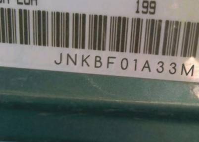 VIN prefix JNKBF01A33M1