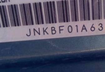 VIN prefix JNKBF01A63M1