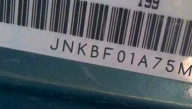 VIN prefix JNKBF01A75M1