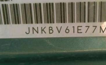 VIN prefix JNKBV61E77M7