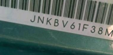 VIN prefix JNKBV61F38M2