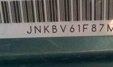 VIN prefix JNKBV61F87M8