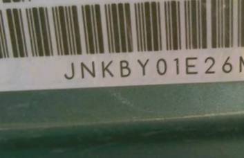 VIN prefix JNKBY01E26M2