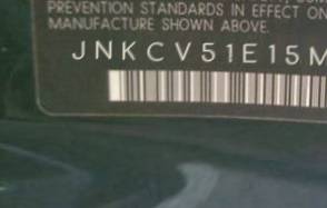 VIN prefix JNKCV51E15M2