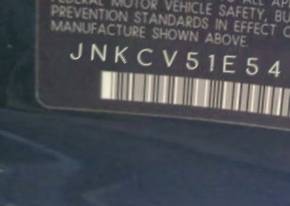VIN prefix JNKCV51E54M1