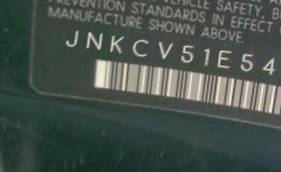 VIN prefix JNKCV51E54M6