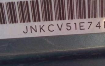 VIN prefix JNKCV51E74M6