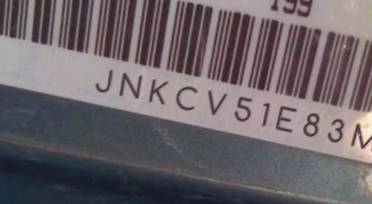 VIN prefix JNKCV51E83M3