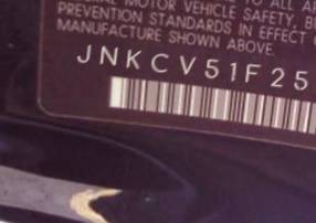 VIN prefix JNKCV51F25M3