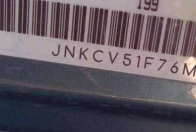VIN prefix JNKCV51F76M6