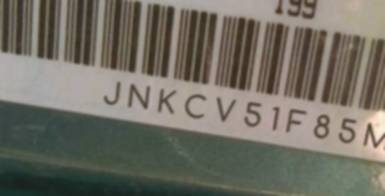 VIN prefix JNKCV51F85M3