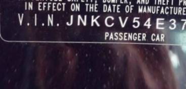 VIN prefix JNKCV54E37M9