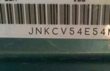 VIN prefix JNKCV54E54M8