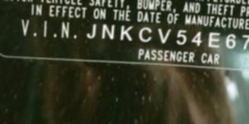 VIN prefix JNKCV54E67M9