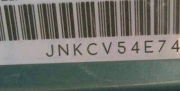 VIN prefix JNKCV54E74M8