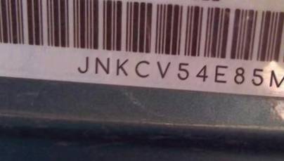 VIN prefix JNKCV54E85M4